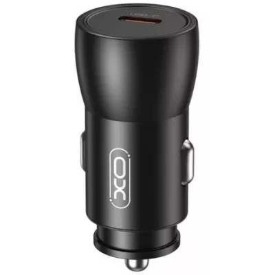 авто зарядка XO CC57 25W Metal Car Charger Type-C PD (Чорний)