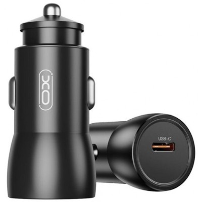 авто зарядка XO CC57 25W Metal Car Charger Type-C PD (Чорний)