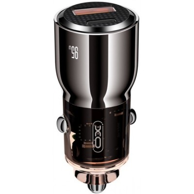 авто зарядка XO CC58 95W Car Charger Type-C PD 65W + USB-A 30W (Сірий)
