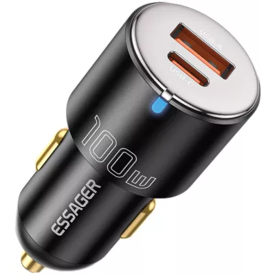 Автомобільний зарядний пристрій Essager Optimus Prime High Power Car Charger A+C 100W (ECCAC-QTZ01) Black