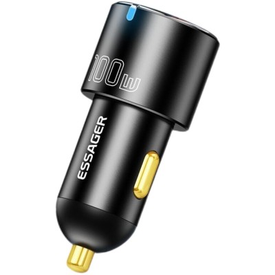 Автомобільний зарядний пристрій Essager Optimus Prime High Power Car Charger A+C 100W (ECCAC-QTZ01) Black Автомобільний зарядний пристрій Essager Optimus Prime High Power Car Charger A+C 100W (ECCAC-QTZ01) Black