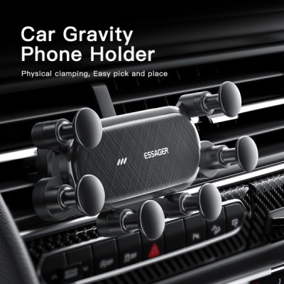 Автомобільний тримач Essager Vios Gravity Car Mount Phone Holder (EZJZL-WC01) Black Автомобільний тримач Essager Vios Gravity Car Mount Phone Holder (EZJZL-WC01) Black