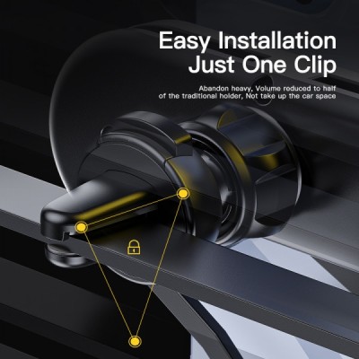 Автомобільний тримач Essager Vios Gravity Car Mount Phone Holder (EZJZL-WC01) Black Автомобільний тримач Essager Vios Gravity Car Mount Phone Holder (EZJZL-WC01) Black