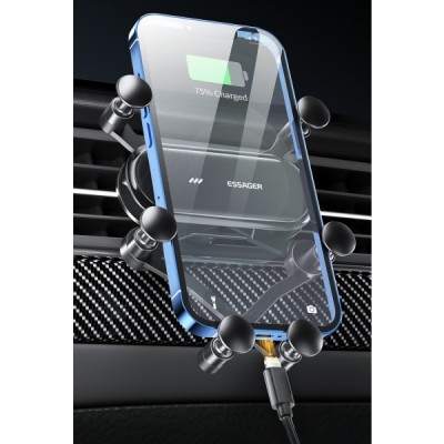 Автомобільний тримач Essager Vios Gravity Car Mount Phone Holder (EZJZL-WC01) Black Автомобільний тримач Essager Vios Gravity Car Mount Phone Holder (EZJZL-WC01) Black