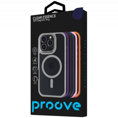 Чохол Proove Clear Essence Case with Magnetic Ring iPhone 15 Pro Max orange (PCCEIP15PM10)