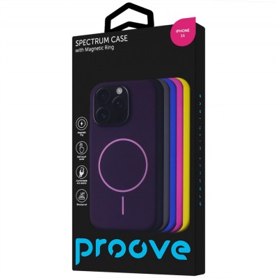 Чохол Proove Spectrum Case with Magnetic Ring iPhone 16 acid blue (PCSPIP160038)