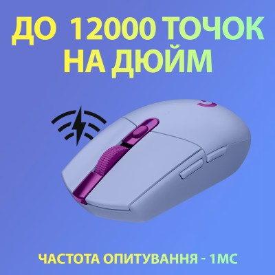 Миша LOGITECH G305 LIGHTSPEED LILAC Миша LOGITECH G305 LIGHTSPEED LILAC