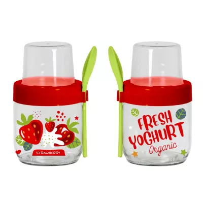 Банка HEREVIN Fruit-Yoghurt з ложкою і контейнером 0.425 л (131615-000)