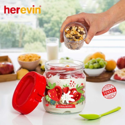 Банка HEREVIN Fruit-Yoghurt з ложкою і контейнером 0.425 л (131615-000)