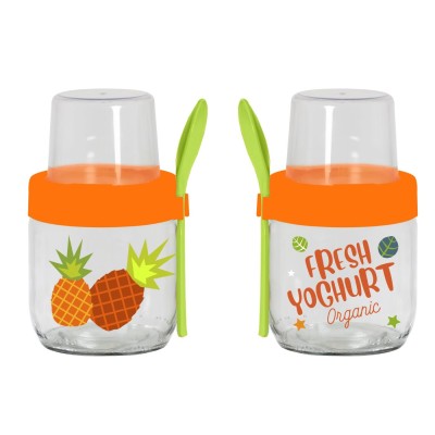 Банка HEREVIN Fruit-Yoghurt з ложкою і контейнером 0.425 л (131615-000)