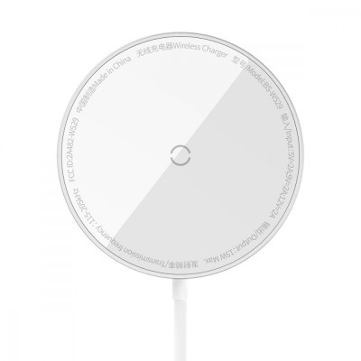 Бездротовий зарядний пристрій Baseus Simple Mini3 Magnetic Wireless Charger 15W CCJJ040012 Silver Бездротовий зарядний пристрій Baseus Simple Mini3 Magnetic Wireless Charger 15W CCJJ040012 Silver