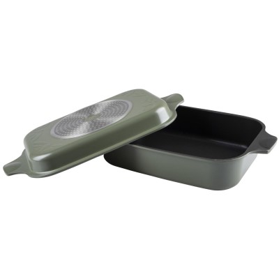 Гусятница RINGEL Zitrone Olive сковорода Ростер 34x24x13.5 см (6+3л) з кришкою (RG-2108-34/OL) Гусятница RINGEL Zitrone Olive сковорода Ростер 34x24x13.5 см (6+3л) з кришкою (RG-2108-34/OL)