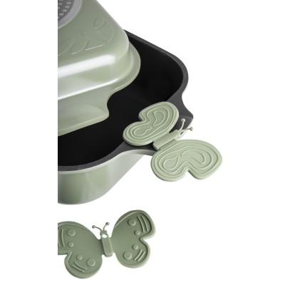 Гусятница RINGEL Zitrone Olive сковорода Ростер 34x24x13.5 см (6+3л) з кришкою (RG-2108-34/OL) Гусятница RINGEL Zitrone Olive сковорода Ростер 34x24x13.5 см (6+3л) з кришкою (RG-2108-34/OL)
