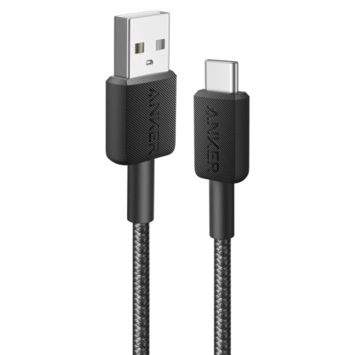 кабель ANKER 322 USB-A to USB-C - 1.8m Nylon (Чорний)