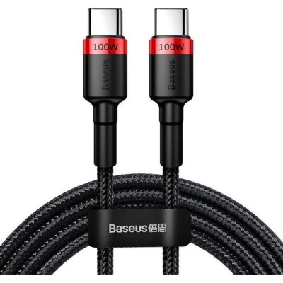 Кабель Baseus Cafule PD2.0 100W Flash Charging USB For Type-C Cable (20V 5A)2m Red+Black (CATKLF-AL91)