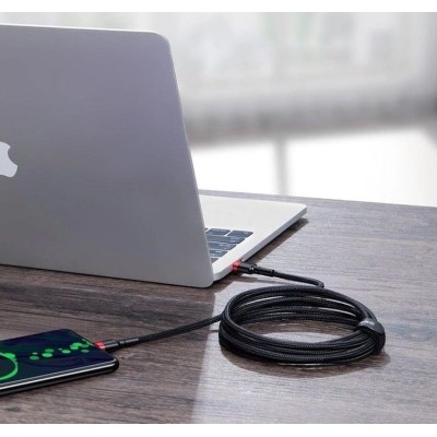 Кабель Baseus Cafule PD2.0 100W Flash Charging USB For Type-C Cable (20V 5A)2m Red+Black (CATKLF-AL91)