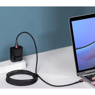 Кабель Baseus Cafule PD2.0 100W Flash Charging USB For Type-C Cable (20V 5A)2m Red+Black (CATKLF-AL91)