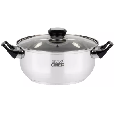 Каструля BRAVO CHEF 20 см (2.3 л) з бакелітовими ручками (BC-2002-20)