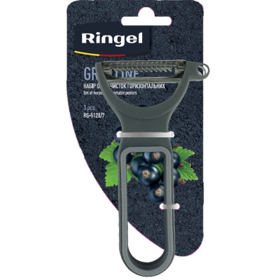 Кух.прилад RINGEL Grey line Набір овочечисток 3 шт. 13.2см (RG-5128/7) Кух.прилад RINGEL Grey line Набір овочечисток 3 шт. 13.2см (RG-5128/7)