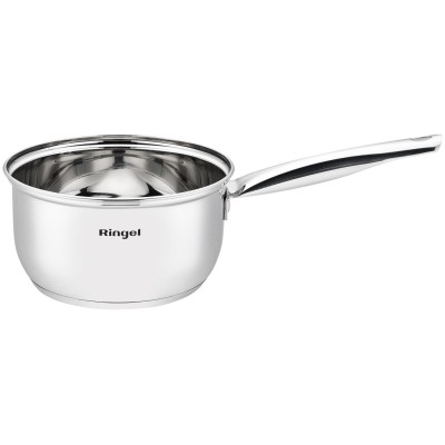Набір посуду RINGEL Grey line Набір каструль 8 пр. ківш+кастр 1.6-5.5л нерж (RG-6009)