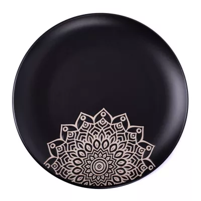 Тарілка Limited Edition KORA 20.5 см /десерт./чорна (JH2068-1)