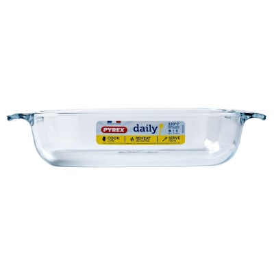 Форма с/к PYREX DAILY склянна прямокут. 31х20х6см (1.8л) (230B000/3646)