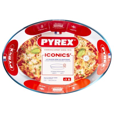 Форма с/к PYREX ESSENTIALS склянна овал. 30х21х6см (2,2л) (345B000/8044) Форма с/к PYREX ESSENTIALS склянна овал. 30х21х6см (2,2л) (345B000/8044)