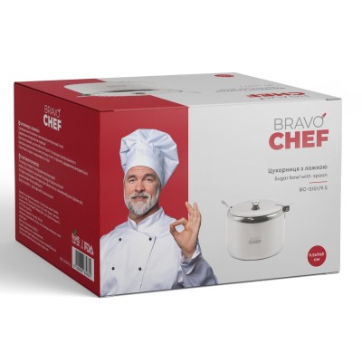 Цукорниця BRAVO CHEF з ложкою 9.5 см (BC-5101/9.5)