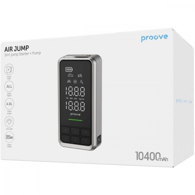 Автомобільний пускозарядний пристрій + Насос Proove Air Jump 10400mAh 1000A (JSAP10400203) Gray