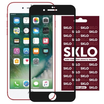 Захисне скло SKLO 3D для Apple iPhone 7 plus / 8 plus (5.5") Чорний Захисне скло SKLO 3D для Apple iPhone 7 plus / 8 plus (5.5") Чорний