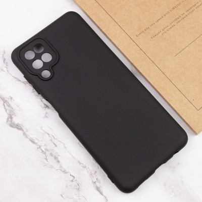 Чохол TPU GETMAN Liquid Silk Full Camera для Samsung Galaxy A12 Чорний / Black