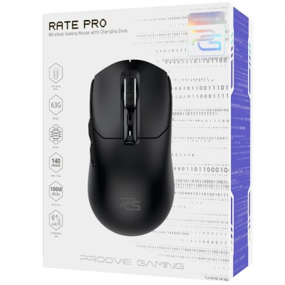 Бездротова ігрова миша Proove Gaming Rate Pro with Charging Dock (WMRPCD022001) black