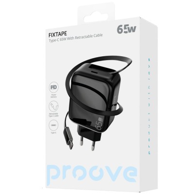 Зарядний Пристрій Proove Fixtape GaN Type-C 65W (WCFP65010201) black