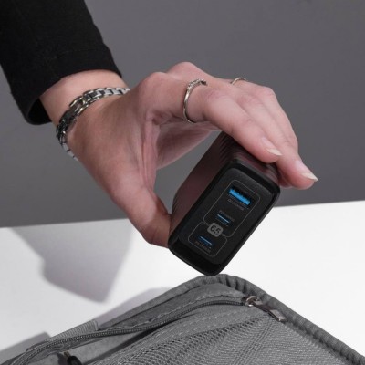 Зарядний Пристрій Proove Speed Surge Gan 65W (USB + 2 Type-C) (WCSS60120001) Black