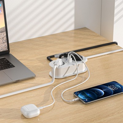 Мережевий фільтр Proove Supercoil 20W (2xAC + Type-C + 2xSB) 1.5m (PSPS25002102) white