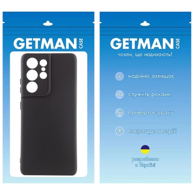 Чохол TPU GETMAN Liquid Silk Full Camera для Samsung Galaxy S21 Ultra Чорний / Black Чохол TPU GETMAN Liquid Silk Full Camera для Samsung Galaxy S21 Ultra Чорний / Black