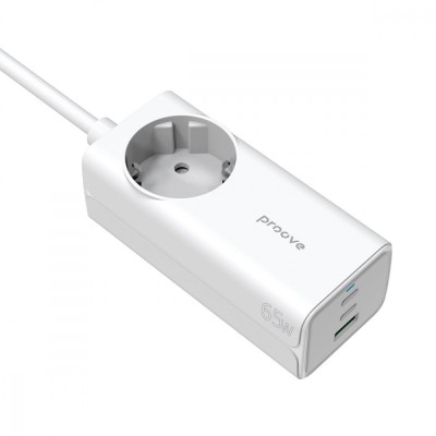 Мережевий фільтр Proove Power Strip PD-02 65W (2 Type-C + 1USB) (PSP165210001) white