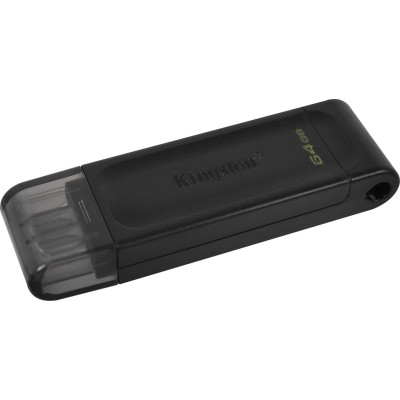 Флеш-накопичувач USB3.2 64GB Type-C Kingston DataTraveler 70 Black (DT70/64GB)