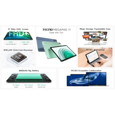 Планшет TECNO MEGAPAD 11 (T1101) 8/128Gb Vitality Green Планшет TECNO MEGAPAD 11 (T1101) 8/128Gb Vitality Green