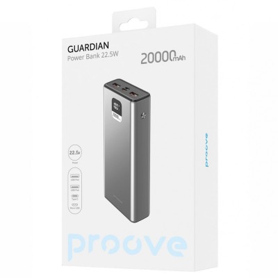 Портативна батарея Proove 20000mAh 22.5W Guardian (PBG222210004) Metal Gray