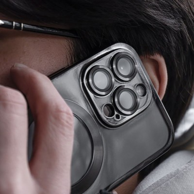 Чохол Metal Matte Case with Magnetic Ring iPhone 14 Pro black