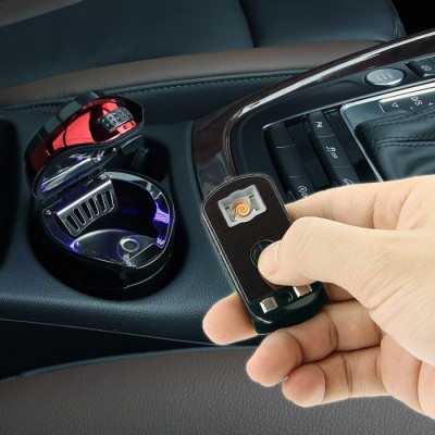 Автомобільна попільничка з запальничкою YATE N12D silver (N12D)