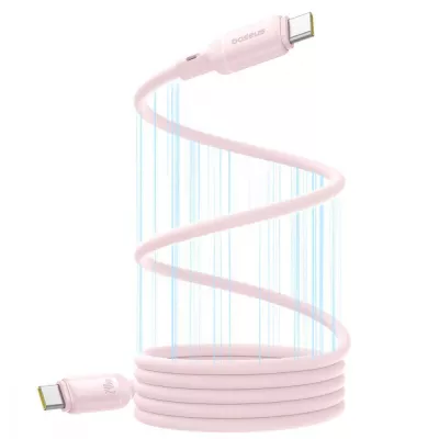 Кабель Baseus PicoGo Magnetic Liquid Silicone Type-C to Type-C 240W (1m) (P10376800411-00) pink