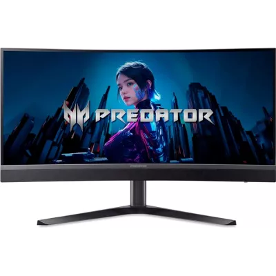 Монiтор TFT ACER 34" Predator X34V3bmiiphuzx (UM.CXXEE.301) WQHD MiniLED VA Curved 180Hz HDMI DP USB-C