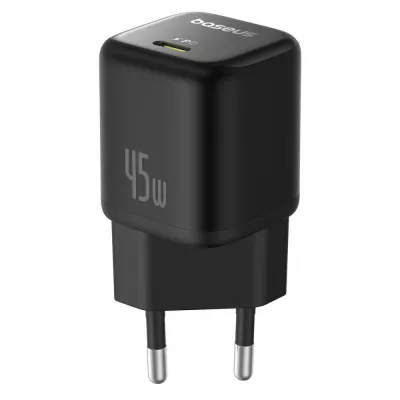 Зарядний Пристрій Baseus PicoGo GaN Fast Charger Type-C 45W (P10176800123-00) Black
