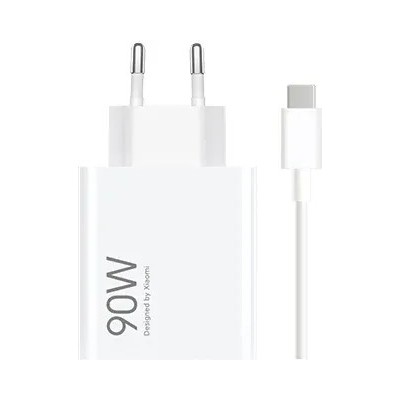 Зарядний пристрій Xiaomi 90W HyperCharge Combo (Type-A) (BHR07ZBEU) білий + кабель USB-C
