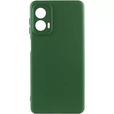 Чохол TPU GETMAN Liquid Silk Full Camera для Motorola Moto G24 Зелений / Dark green