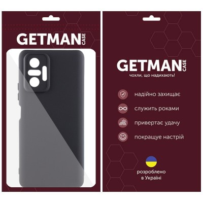 Чохол TPU GETMAN Liquid Silk Full Camera для Xiaomi Redmi Note 10 Pro / 10 Pro Max Чорний / Black
