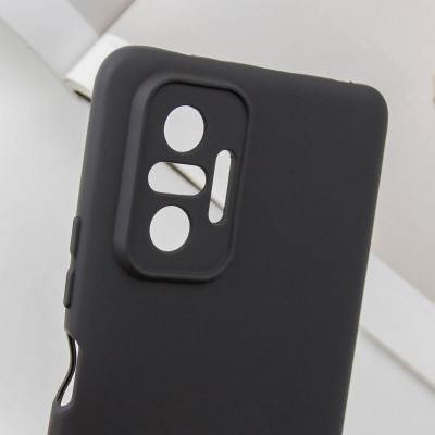 Чохол TPU GETMAN Liquid Silk Full Camera для Xiaomi Redmi Note 10 Pro / 10 Pro Max Чорний / Black