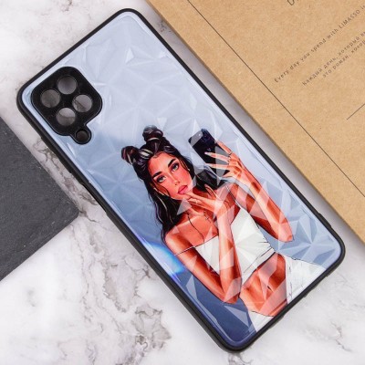 TPU+PC чохол Prisma Ladies для Samsung Galaxy A22 4G Black in White